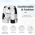 thumbnail image 5 of Balery Doodle Cute Cat Mens Swim Trunks Swim Shorts for Men Quick Dry Inseam Beach Shorts with Compression Liner Pocket-Small, 5 of 9