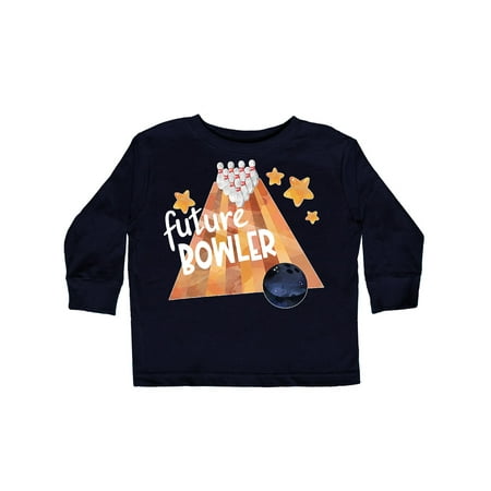 

Inktastic Future Bowler Bowling Ball and Pins Gift Toddler Boy or Toddler Girl Long Sleeve T-Shirt