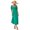 Turquoise, variant on Women's Off Shoulder Puff Sleeve Maxi Dress Smocked Bodice Ninety Five % Polyester And Five % Spandex Casual Fabric