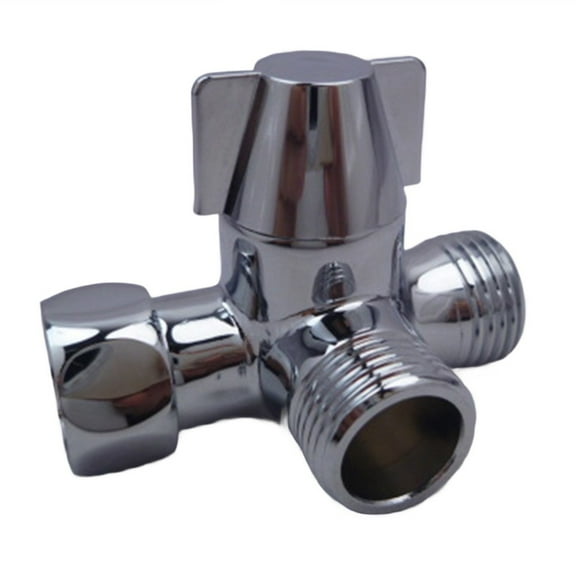 Chrome Shower Diverter Valve: Easy Installation & Dual Outlet Control!
