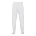 thumbnail image 6 of Men's Drawstring Casual Pants Cotton Twill Elastic Waist Chino Pants Lightweight Breathable Loose Fit Trousers Baggy Drawstring Elastic Bottoms (White,Large), 6 of 8