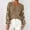 01 Khaki, variant on YueHuiYing Women's V Neck Long Sleeve Sweater Half Zipper Knit Sweater Casual Jumper Pullover Knit Tops