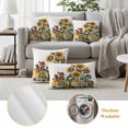 thumbnail image 6 of Fall Sunflower Outdoor Waterproof Pillow Covers, Orange Green Blue Pumpkin Squirrel Decorative Square Throw Pillowcase Sofa Cushion Sham for Patio/Couch/Chair, 16"x16" 2 Pack, 6 of 8