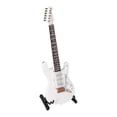 thumbnail image 4 of Mini Guitar Model Electric Bass Guitar Model with Stand for Dollhouse Ornament White, miniature guitar., 4 of 5