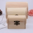 thumbnail image 4 of Plain Wood Wooden Arched Hinged Storage Boxes Craft Gift Box, 4 of 6