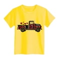 thumbnail image 4 of Akiihool Jolis Hauts d'Été pour Filles T-Shirts pour Filles T-Shirts Graphiques T-Shirts à Manches Courtes Col Rond Jolis Hauts d'Été Décontractés Basiques pour Enfants (Jaune, 7-8 Ans), 4 of 4