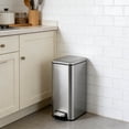 thumbnail image 2 of 8L Stainless Steel Step Can With Inner Soft Close Lid For Kitchen Living Room And Use 42 Bags 55 Liter Bags Bags H Industrial Bags 55 45 Storage Recycle Bags 13 Bags 15 Tall Kitchen 15 Kitchen Bags, 2 of 3