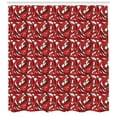 thumbnail image 3 of Ambesonne Peppers Shower Curtain, Pattern of Chili Peppers, 69"Wx75"L, Vermilion Ruby Green, 3 of 3