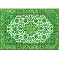 thumbnail image 1 of Ahgly Company Indoor Rectangle Medallion Green Traditional Area Rugs, 2' x 5', 1 of 1