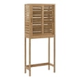 thumbnail image 1 of Linon Bracken Sturdy Solid Bamboo Spacesaver with Sliding Doors in Natural Brown, 1 of 13