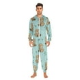 thumbnail image 3 of 1 Piece Adult Onesie Pajamas Cozy & Loose-Fit Sleepsuit Loungewear with Pockets Cute Otter Pattern Small, 3 of 7