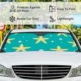 thumbnail image 4 of GZHJMY Car Front Windshield Sunshade UV Heat Protection, Foldable Auto Windshield Sun Visor for SUV Sedan Starfish Pattern Illustration, Car Sunscreen51x27.5inch Keep Vehicle Cool, 4 of 5