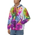 thumbnail image 3 of Honeii Colorful Glitter Dagon Fruit Print Hoodies for Men, Pullover & Full Zip, Breathable Zip up Hoodie, Sweatshirt-Medium, 3 of 5