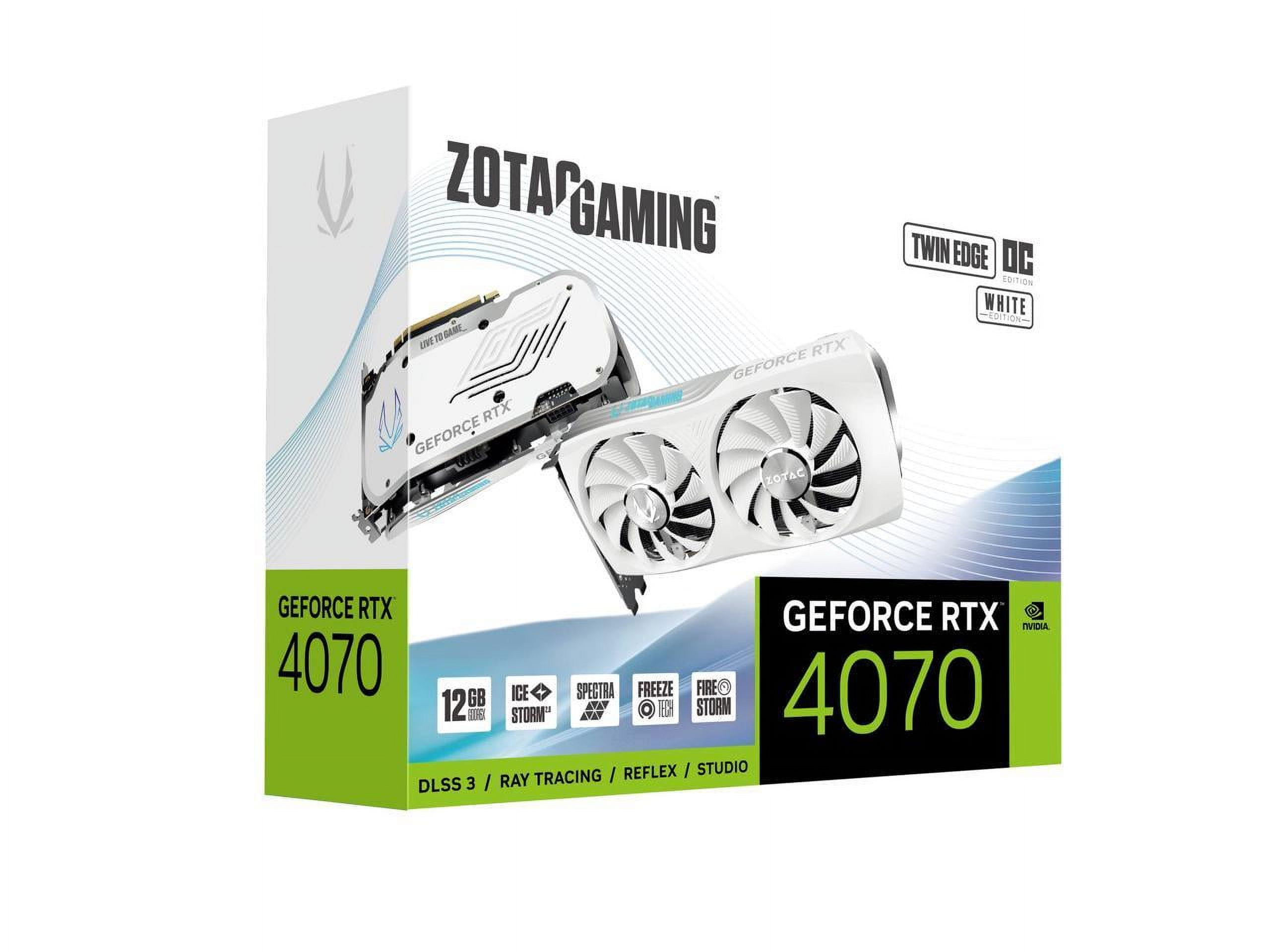 Zotac Gaming GeForce RTX 4070 Twin Edge OC White Edition 12GB GDDR6X  192-bit Graphics Card