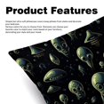 thumbnail image 2 of Alien Velvet Throw Pillow Covers Set of 2 - Sizes 16x16, 18x18, 20x20 Inches - Decorative Pillows with Unique Patterns for Various Occasions - Throw Pillow Inserts Included, 2 of 6