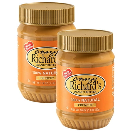 (3 Pack) Crazy Richard's Chunky Peanut Butter, 16