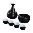 thumbnail image 2 of Juego de sake de cerámica con tetera, vajilla de , cuenco creativo para calentar, bebida tradicional de sake para regalar en una fiesta de té negro, 2 of 8