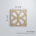 thumbnail image 2 of Ekena Millwork 15 3/8"W x 15 3/8"H x 3/8"T Medium Daventry Decorative Fretwork Wood Wall Panels, Hickory, 2 of 6