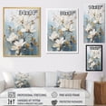 thumbnail image 4 of Designart "Serene Elegance Of White And Blue Magnolias II" Magnolias Wall Art Living Room, 4 of 7