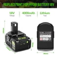 thumbnail image 2 of Batería Abeden 18V 4,0 Ah de ion de litio con USB, paquete de 2, 2 of 7