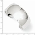 thumbnail image 2 of Sterling Silver 28.5mm Cuff Bangle Bracelet (Weight: 27.09 Grams, Length: Inches), 2 of 2