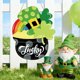 thumbnail image 1 of Decoración del hogar, decoración de habitaciones, decoración de paredes, letrero de puerta de trébol del Día de San Patricio, decoración de casas de campo, decoración de bienvenida familiar, decoració, 1 of 6