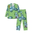 thumbnail image 1 of Fotbe Motorcycle Riding Dinosaur Pijama de Hombre con Estampado de Manga Larga, Conjunto de 2 Piezas, Ropa de Dormir Suave y Cómoda con Bolsillos-X-Large, 1 of 7