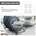 Voiceine 100pcs Wire Sink Grid Rubber Feet Rubber Wire Bumpers White