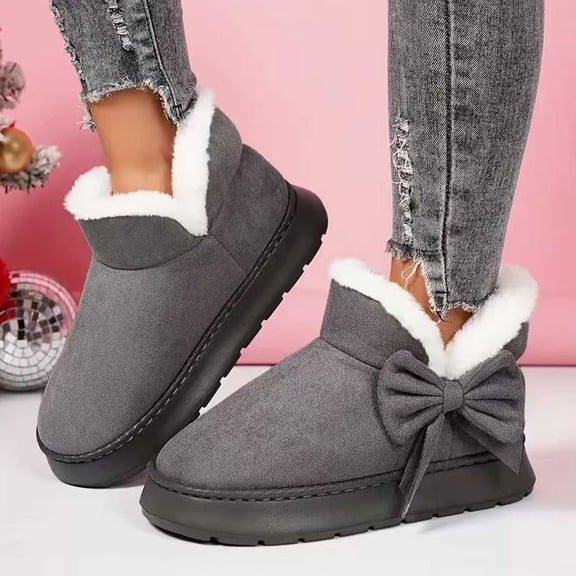 Abomasnow Women's Adjustable House Shoes Slippers Indoor Outdoor with Memory Foam, Warm Winter Fuzzy Lined Home Slippers