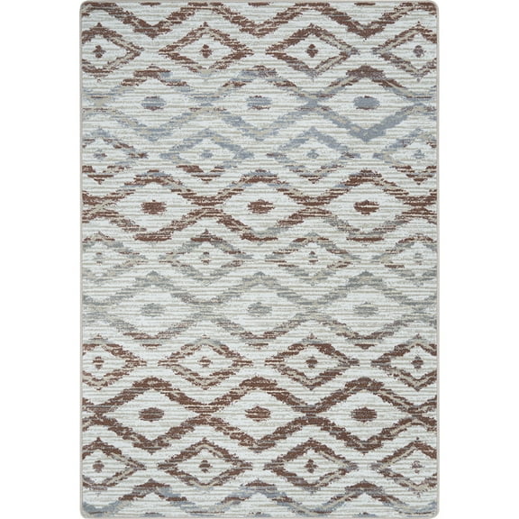 Joy Carpets Diamond Oasis 5'4" x 7'8" Indoor Area Rug in Color Terracotta