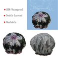thumbnail image 2 of Gorro de ducha ZKLLGHE impermeable de doble capa reutilizable, 2 of 6