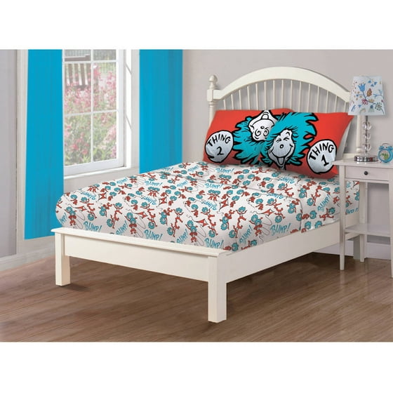 Dr. Seuss The Cat in the Hat Bedding "Covers Cover" Twin Sheet Set