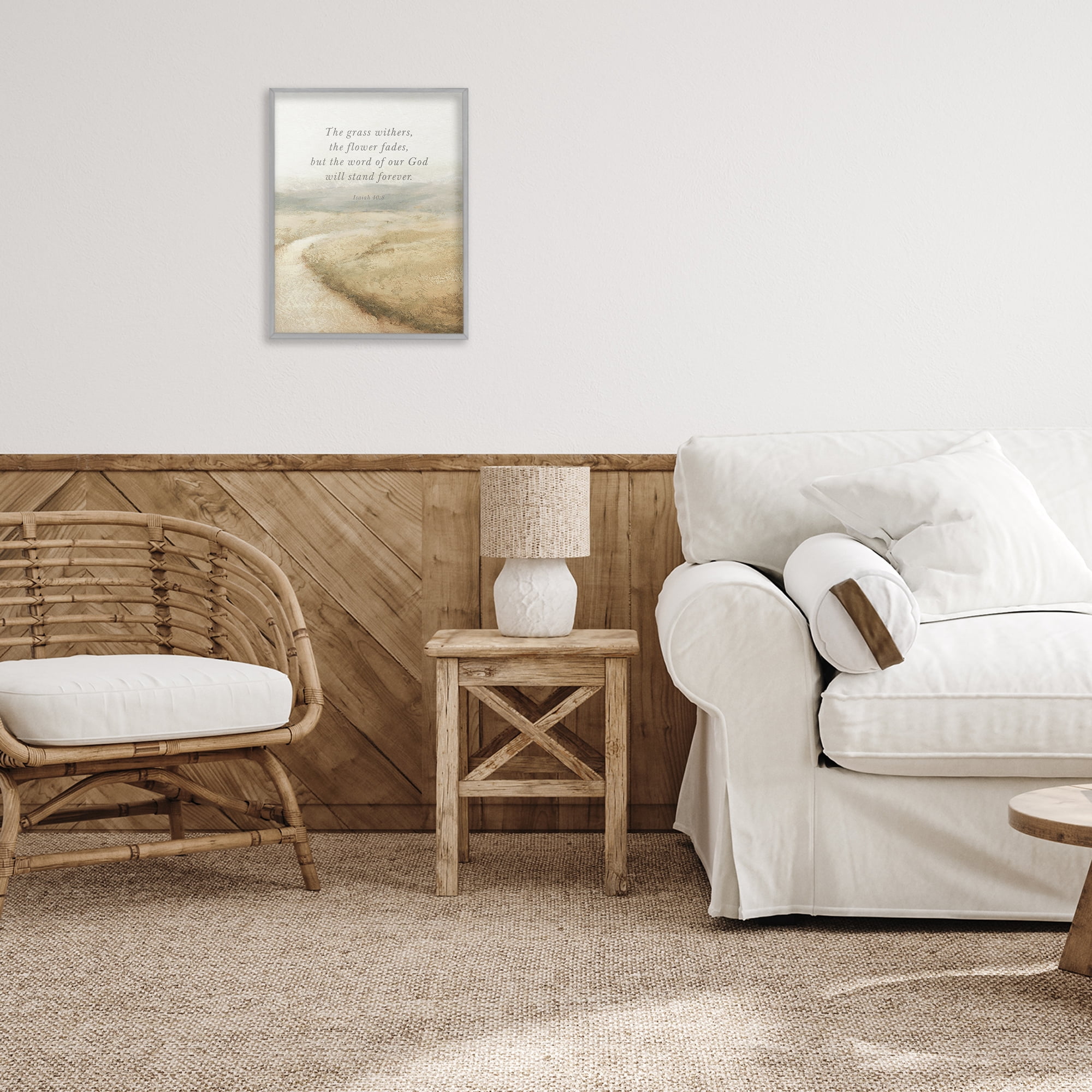 Stupell Industries Word Of God Isaiah Proverb Gray Framed Giclee Art, design by John Spaeth