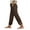 Brown, variant on Pimfylm 2025 Linen Pants Women High Waist Elastic Drawstring Lounge Trousers Casual Lightweight Side Split Summer Beach Pants Khaki, XXL