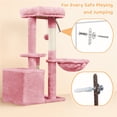 thumbnail image 5 of Yaheetech 34" Height Plush Cover Cat Tree with Condo and Sisal Ropes Posts, Pink, 5 of 7