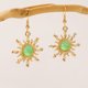 thumbnail image 4 of Pendientes Colgantes Llamativos Girasol para Mujer (oscuro) Verde, 4 of 9