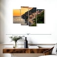 thumbnail image 3 of Elephant Stock Positano Seaside Town Wall Art - Horizontal Multi Panel Canvas - Living Room Wall Decor - Beach Multi Panel - Green And Orange Decor - 36" x 22", 3 of 8