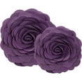 thumbnail image 6 of Fennco Styles Eva's Flower Garden Decorative Throw Pillow Case - 13 inches Round (Violet, 13" Case Only), 6 of 7