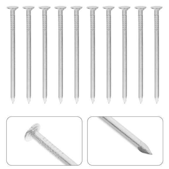 TABLZONE 50Pcs Wall Hanging Nails Silver Metal Reusable Nails for Picture Hanging and DIY