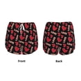thumbnail image 3 of Honeii Red heart and love print a double-layered women's running short, ideal for gym, tennis, and various activities, complete with a practical pocket-Small, 3 of 7