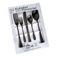 thumbnail image 7 of MDEALY 30-Piece Black Silverware Flatware Cutlery Set, Stainless Steel Kitchen Utensils Service for 6, Include Dinner Knife,Dinner Fork,Dinner Spoon,Salad Fork,Teaspoon, Dishwasher Safe, Elegant Gift, 7 of 7