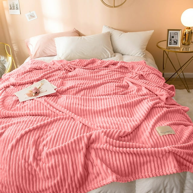 HaoXun Solid Color Fleece Blanket 59.05x78.74 Inches - Polyester Breathable Lightweight Cooling Throw Blanket for Hot Sleepers Night Sweaters Home Bedroom Use