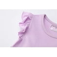 thumbnail image 5 of HILEELANG Girls Cotton Color Block Dress – 100% Soft Cotton Summer Sundress with Ruffle Sleeves, Multi-Color, Sizes 2T-12, 5 of 6