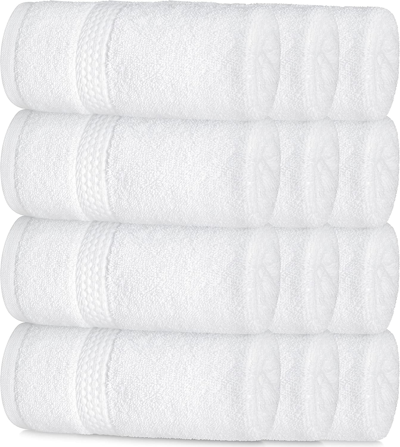 Elaine Karen Premium White Washcloths for Hotel & Spa Bathrooms Cotton