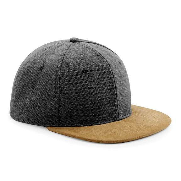 Beechfield Faux Suede Peak Snapback Cap