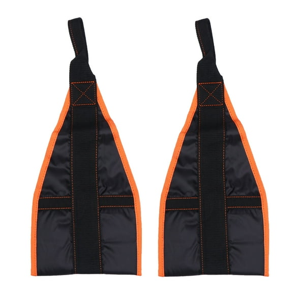 1 par de correas de nailon gruesas para colgar, cinturones de dominadas para entrenamiento abdominal, barra de dominadas, suministros de gimnasio (naranja y negro)