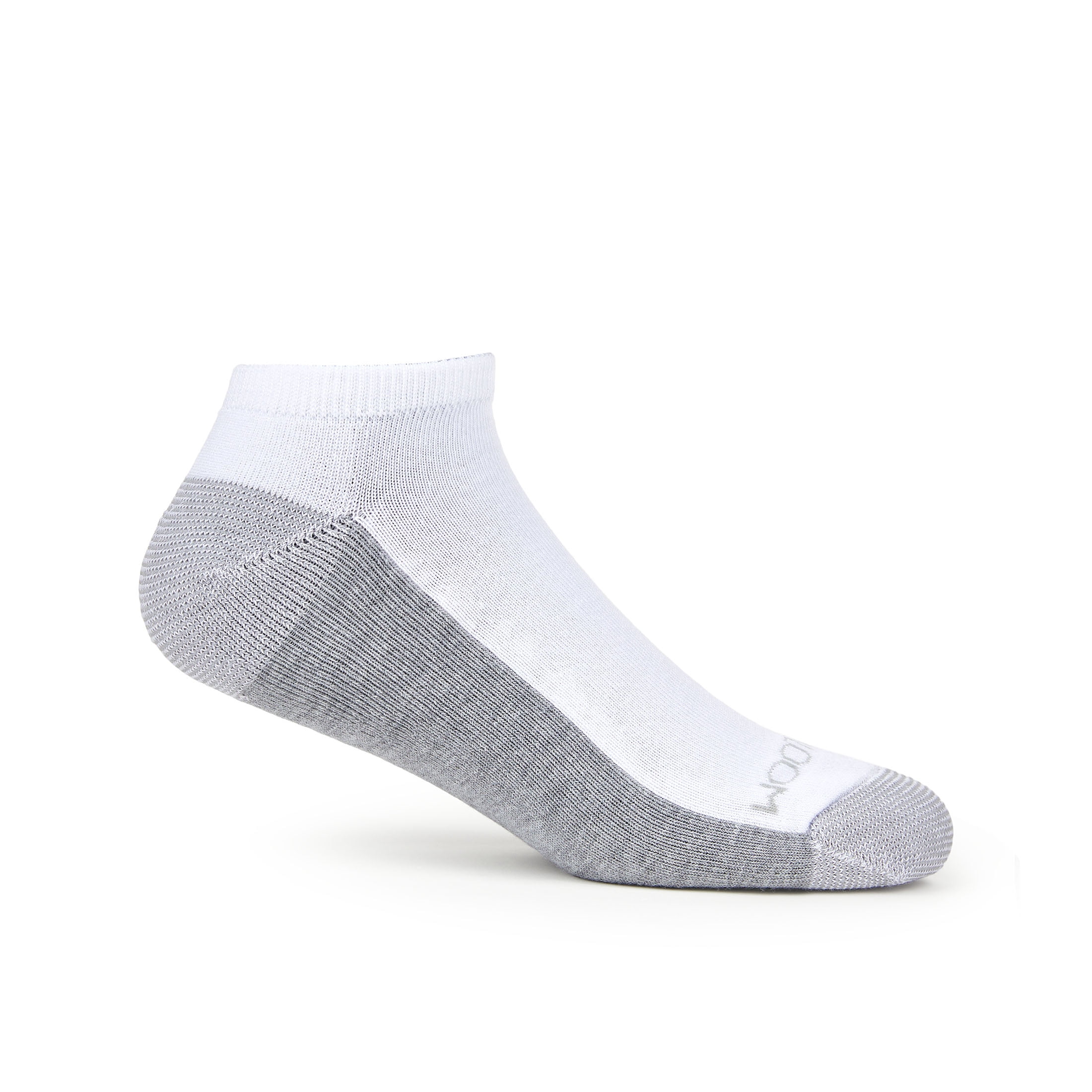 Fruit of the Loom Men's Dual Defense No Show Socks, Sizes 6-12, White (6-Pack)