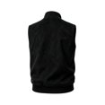 thumbnail image 6 of Maqroz Mens Outerwear Vests Faux Suede Sleeveless Jacket Stand Collar Zip Up Daily Coat with Pockets Black,M, 6 of 6