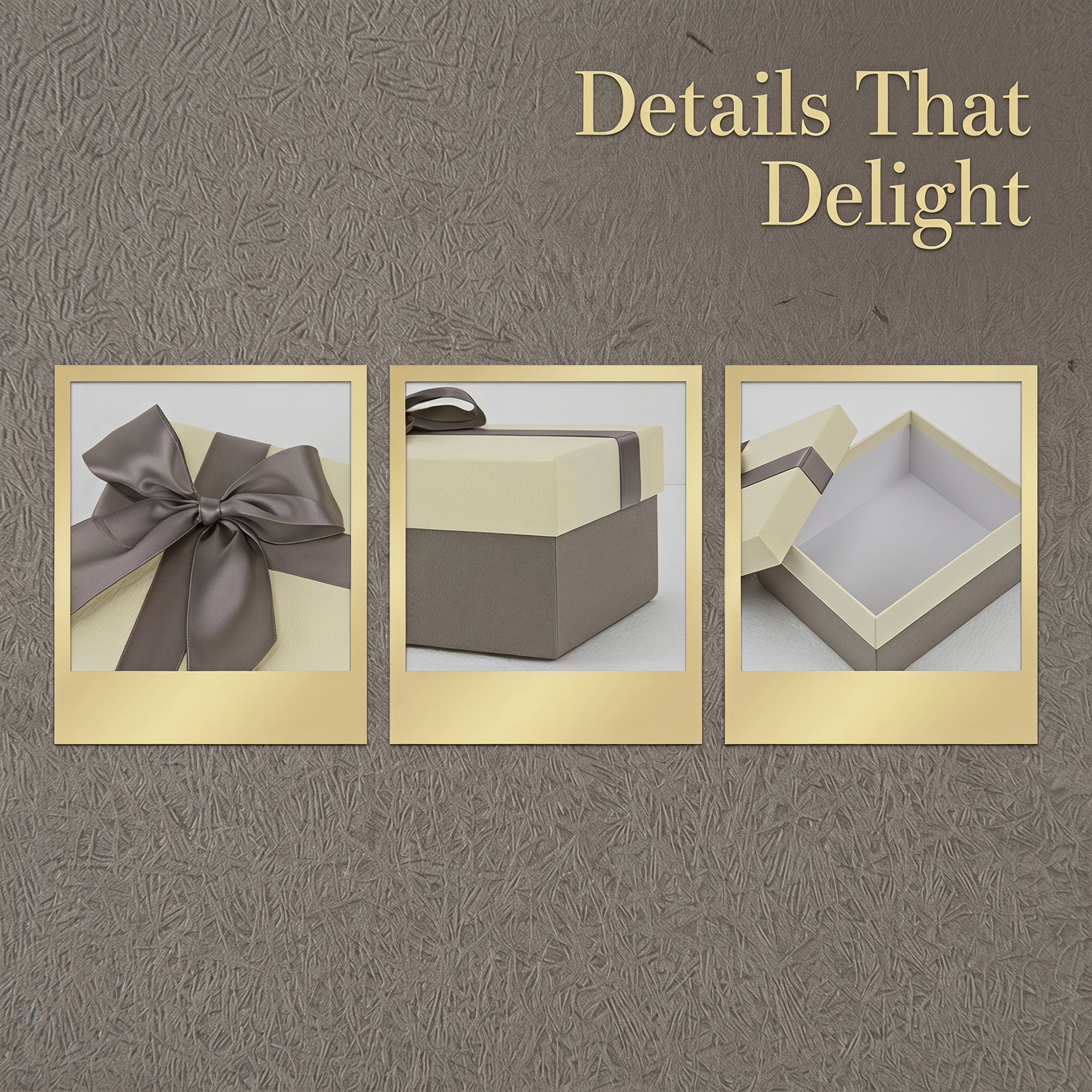 Unique Bargains Elegant Luxury Gift Box with Printed Ribbon White 7.1"x4.9"x3.1"