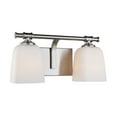 thumbnail image 4 of Woodbridge Lighting Blaire 2-Light Steel and Glass Bath Light in Satin Nickel, 4 of 4